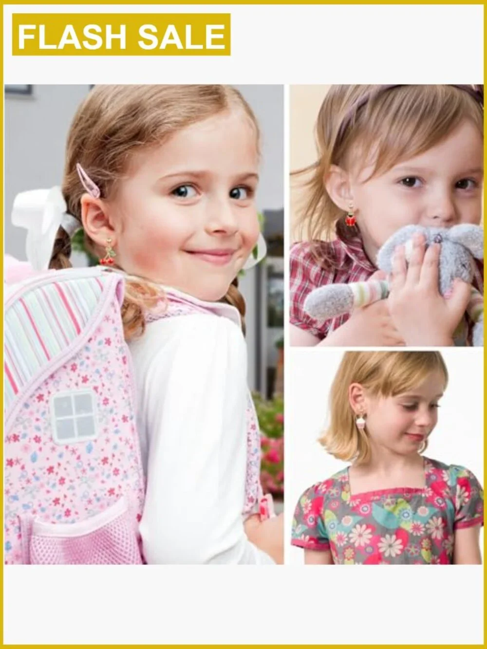 20 Pairs Clip on Earrings - Hypoallergenic Dress-Up Set for Girls